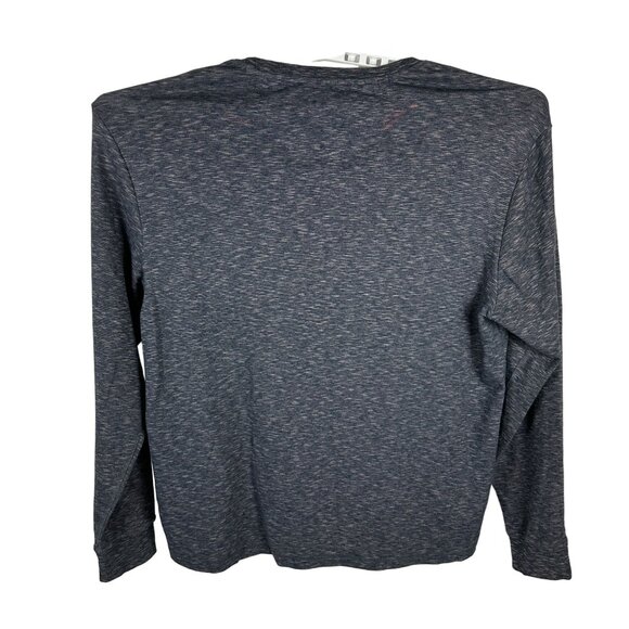 Jachs Mens Size 2XL Blue Henley Long Sleeve Shirt Cotton/Polyester Blend - Picture 2 of 6